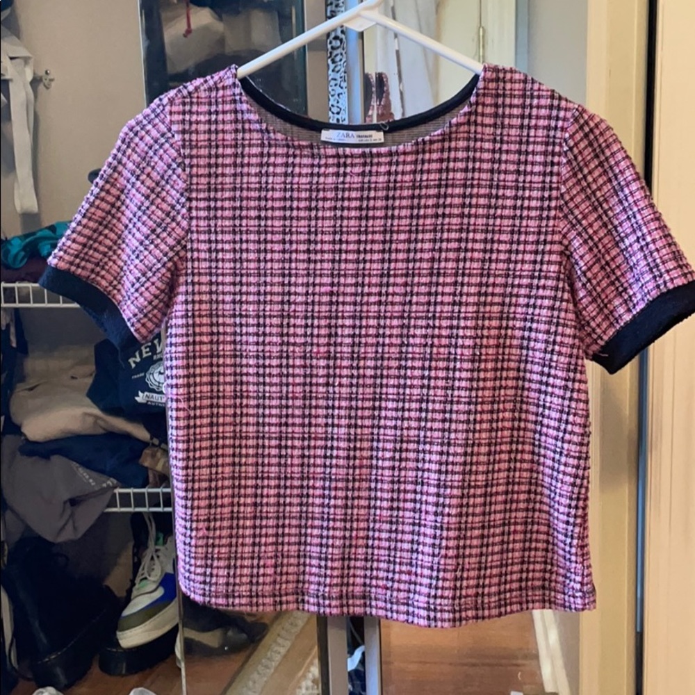 Zara Plaid Top